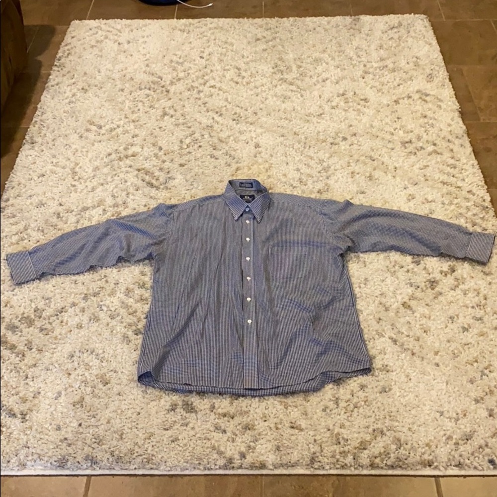 Stafford Blue and White button up